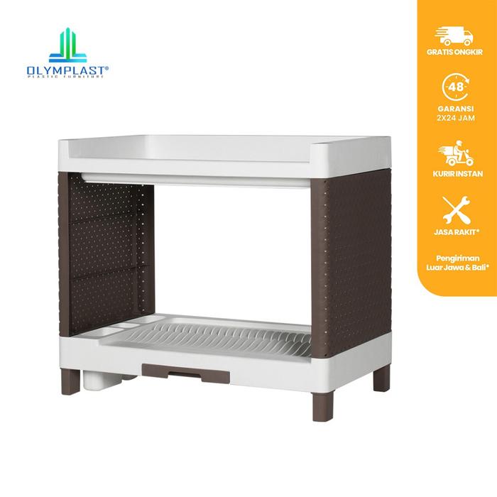Gambar Olymplast Rak Plastik / Rak Piring / Rak Dapur / RSOK - 2 Susun dari Olymplast undefined Tokopedia