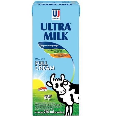 Gambar Ultra Milk UHT 250ml All Variant-Susu Ultra Milk - Full Cream, 250 ml dari Sunjaya Utama Mart undefined Tokopedia