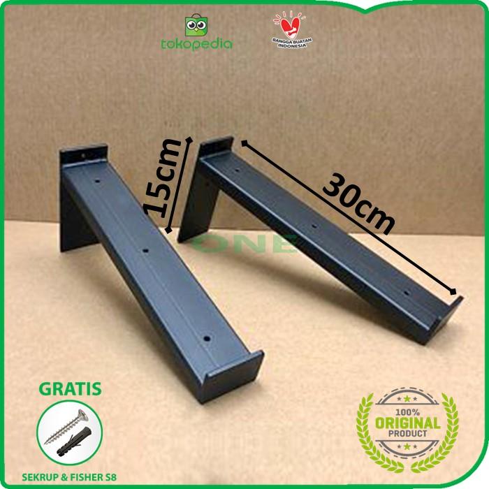 Gambar Rak besi siku tempel dinding penyangga papan ambalan harga per1pcs - 15x30 dari One Technical Store undefined Tokopedia