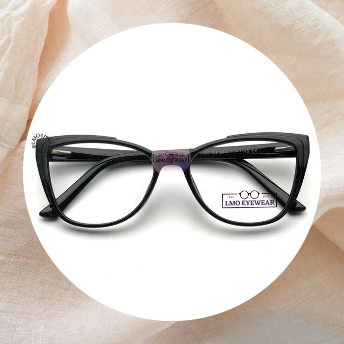 Gambar Sally Kacamata Baca Minus Silinder Cat Eye Lensa Anti Radiasi Komputer - Black, Frame Only dari LMO Eyewear undefined Tokopedia