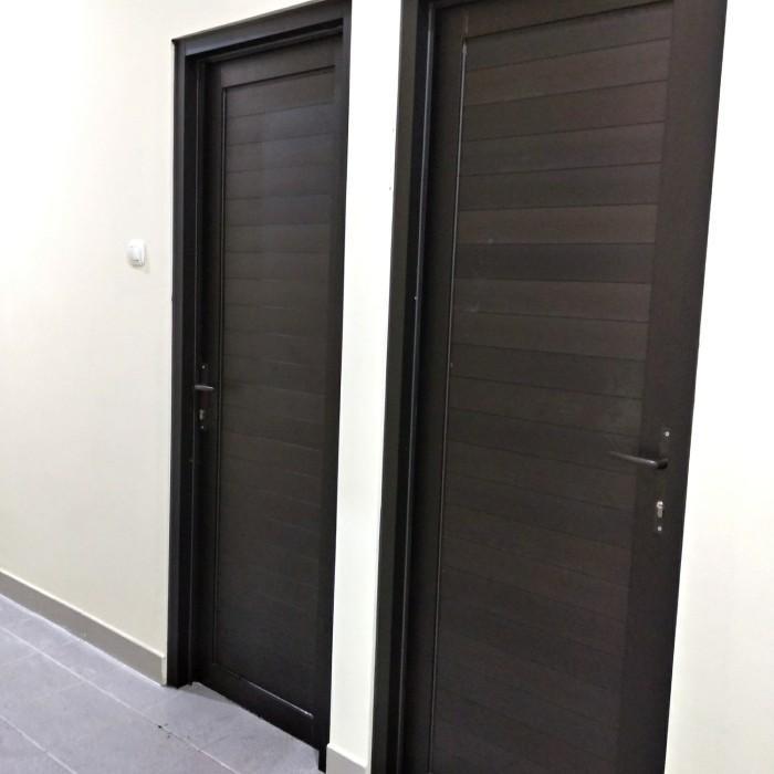 Gambar pintu kamar full panel UPVC HITAM swing - Hitam, T.2100xL.800 dari Distributor Pintu upvc undefined Tokopedia
