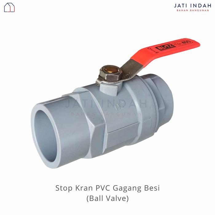 Gambar Stop Kran 3/4" PVC Gagang Besi / Ball Valve / Keran Pintu Air - Blitz dari Jati Indah Bahan Bangunan 2 undefined Tokopedia