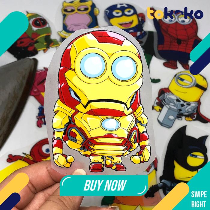 Gambar Stiker Sablon Setrika Minion Superhero Sablon DTF Sablon Gosok Gambar - IRONMAN dari Tokoko Store undefined Tokopedia