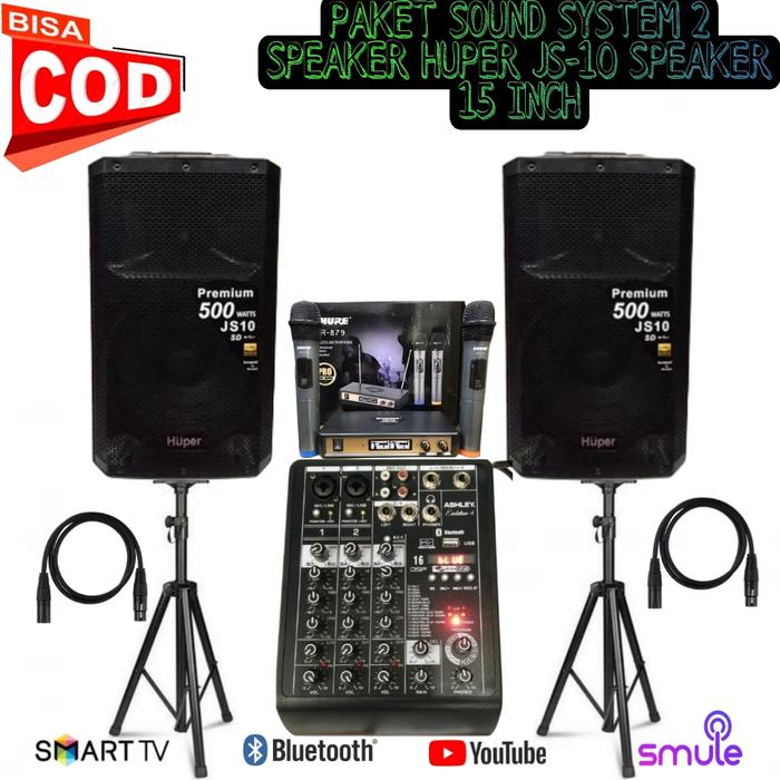 Gambar PAKET SOUND SYSTEM CAFE DAN RESTORAN PAKET AUDIO 2 SPEAKER HUPER JS-10 dari new sound undefined Tokopedia