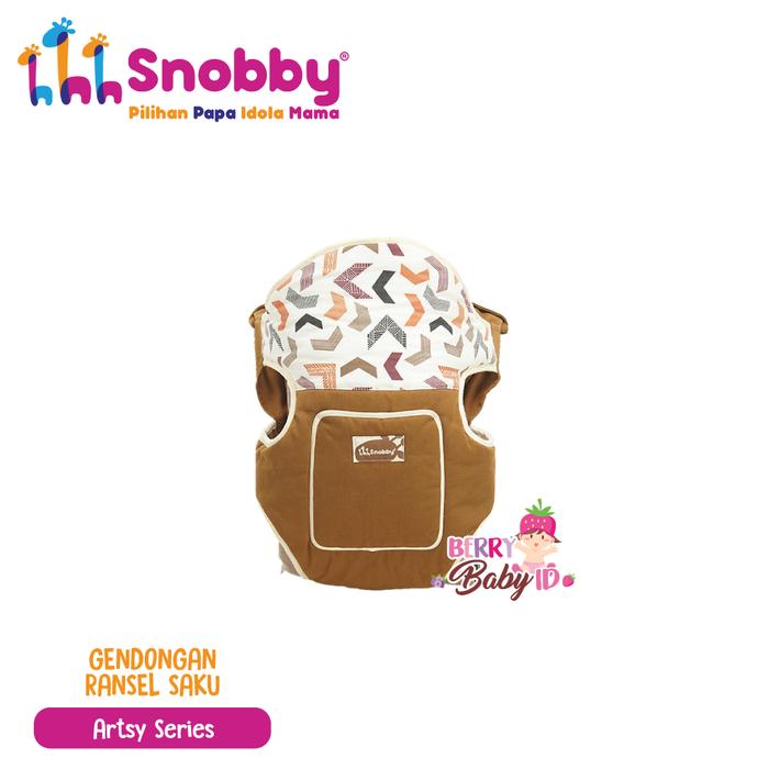 Gambar Snobby Gendongan Depan Bayi Ransel Saku Print Baby Carrier 2 Posisi - Artsy Brown dari Berry Baby Kota Bandung Tokopedia