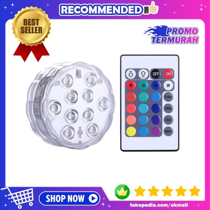 Gambar Lampu Hias LED RGB Dekorasi Aquarium Dalam Air Underwater Waterproof - 1 Lampu+1 Remot dari OkMall ID undefined Tokopedia