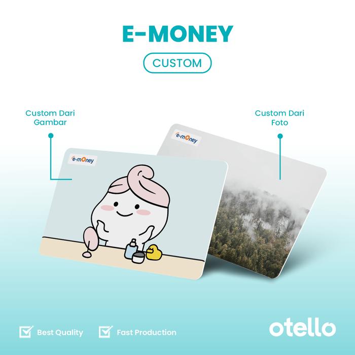 Gambar Kartu E-Money VKSN Card Custom Cetak Print UV eMoney eToll Mandiri - Print 1 Sisi, Logo eMoney dari Otello Studio undefined Tokopedia