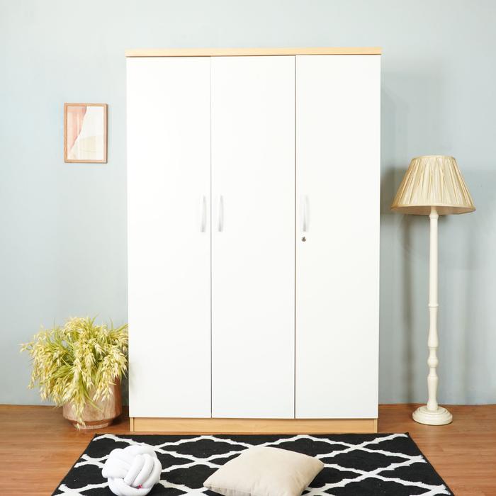 Gambar Uni Home - Lemari Pakaian 3 Pintu Tokyo 19-3P - Sonoma + White dari Uni Home Furniture undefined Tokopedia