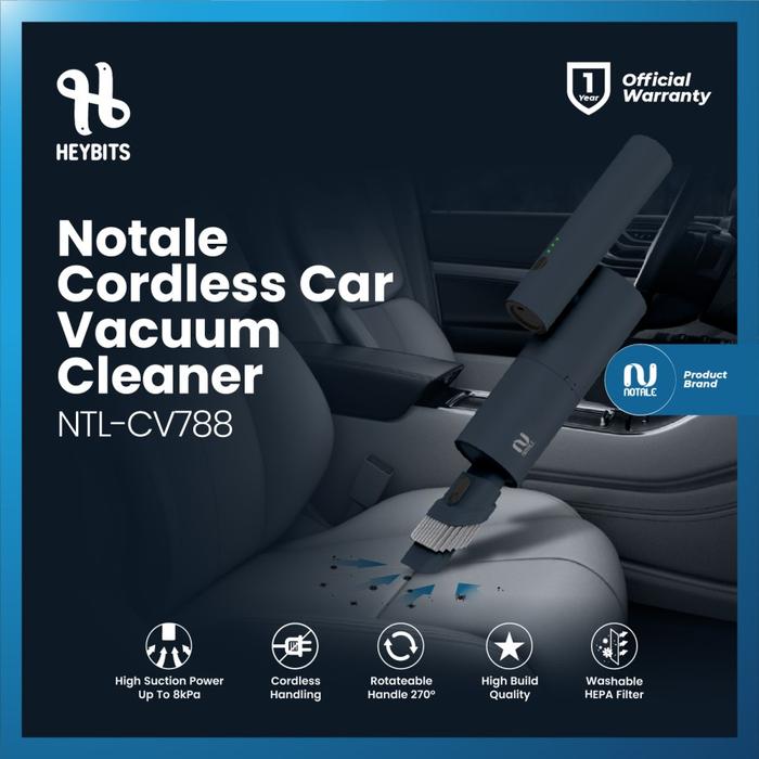Gambar Notale Portable Car Vacuum Cleaner Cordless Wireless 8000Pa alt - Vacuum CV788 dari Heybits Official Store undefined Tokopedia