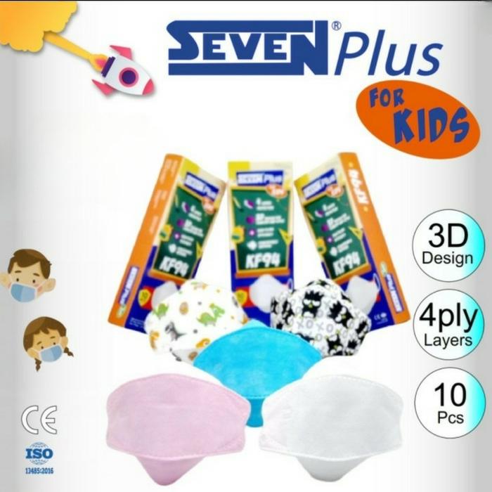 Gambar Masker Seven Plus Kids KF94 4ply / Masker Anak KF 94 isi 10 - KF KIDS Putih dari MrHemat undefined Tokopedia