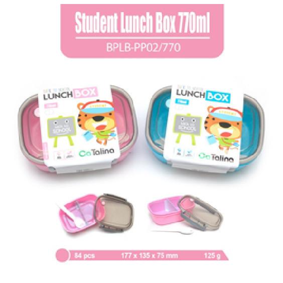 Gambar Lunch Box Kotak Makan Kotak Bekal Anak 770 Ml - Pink dari Catalina Kitchenware undefined Tokopedia