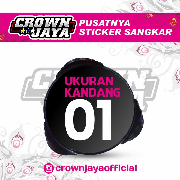 Gambar STIKER SANGKAR MURAI MOTIF SEMAR / DECAL STIKER TEBOK MURAI CUSTOM - NO 1, GLOSSY dari Crown Jaya Official undefined Tokopedia