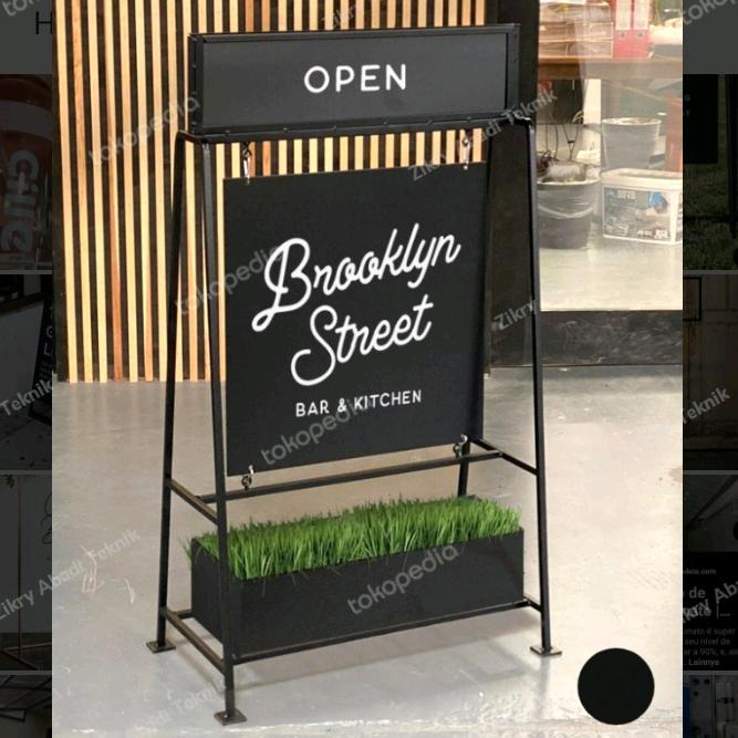 Gambar Papan Plang Nama Frame Besi Papan Plang Cafe Papan Plang Kantor dari Zikry Abadi Teknik undefined Tokopedia