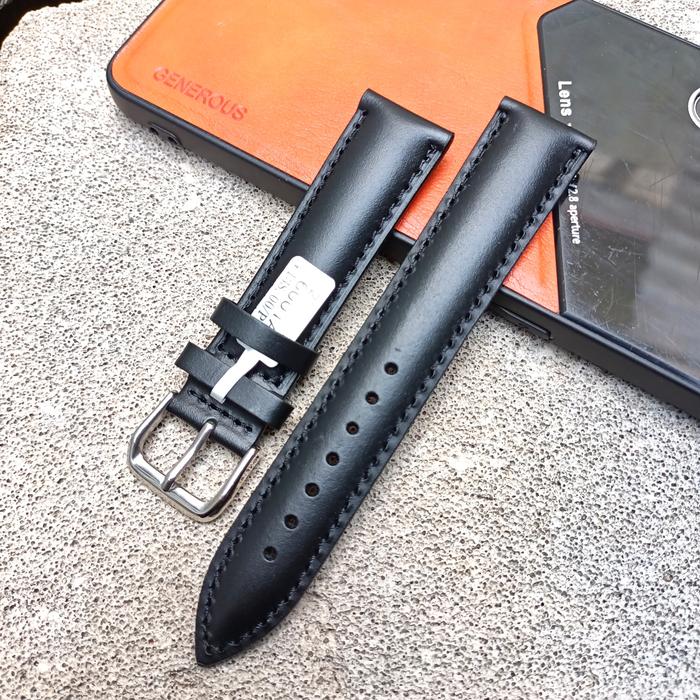 Gambar strap jam tangan timeking original tali kulit jam tangan POLOS kulit - Hitam, 24 mm dari HAPY HAPY undefined Tokopedia