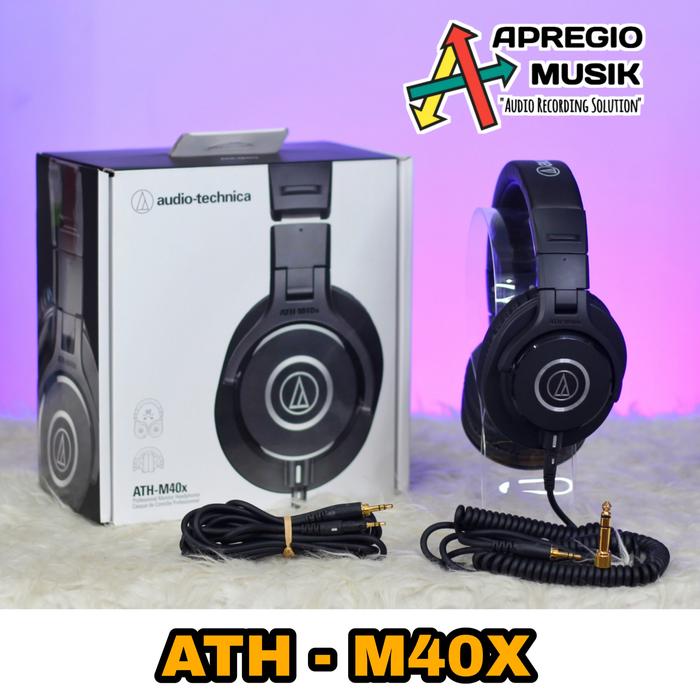 Gambar Headphone Audio Technica ATH M40x flat monitoring dari APREGIO MUSIK_NEW undefined Tokopedia