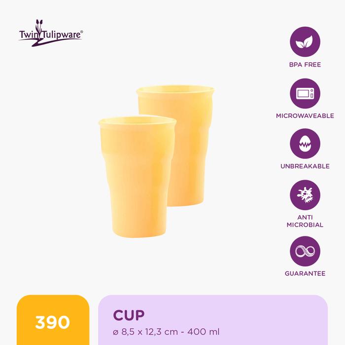 Gambar Gelas & Mug Twin Tulipware Cup (set of 2) 400 ML - Avo dari Twin Tulipware Indonesia undefined 5 Tokopedia