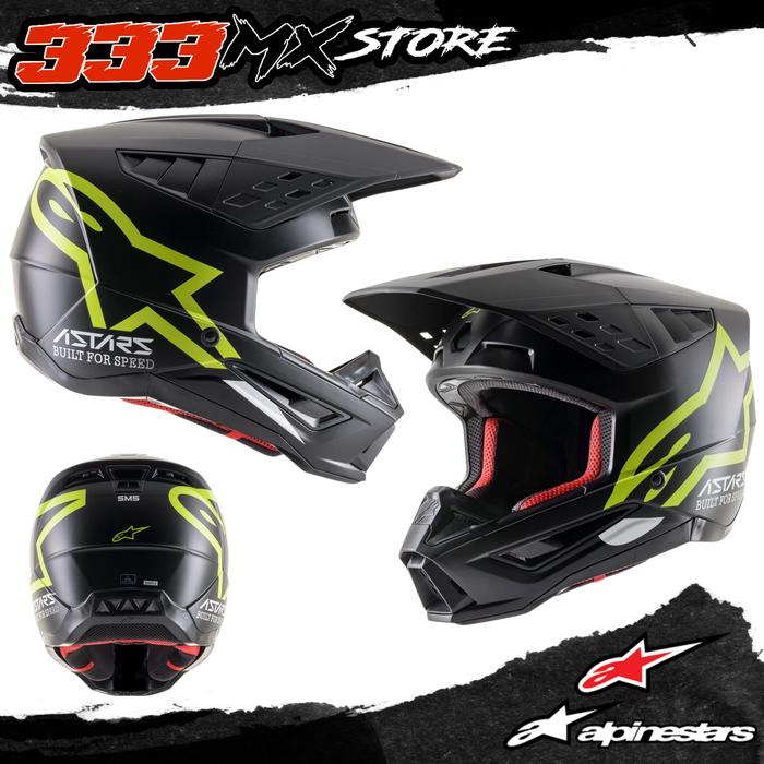 Jual HELM ALPINESTARS SM5 BALCK FLO FOR 