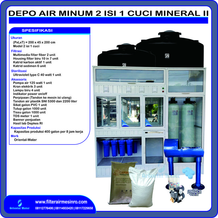 Gambar Paket depot|depo air minum isi ulang mineral 2 lengkap tandon air dari Oriental Water undefined Tokopedia