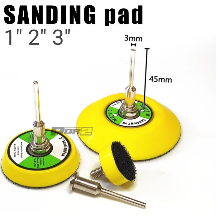 Gambar Sanding Pad Mini Grinder 3mm / Tatakan Busa Poles Mini 1 , 2 , 3 Inchi - 1inch+Shank 3mm dari Por2 undefined Tokopedia