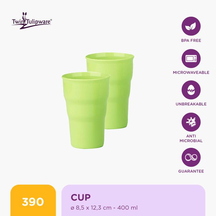Gambar Gelas & Mug Twin Tulipware Cup (set of 2) 400 ML - Avo dari Twin Tulipware Indonesia undefined Tokopedia