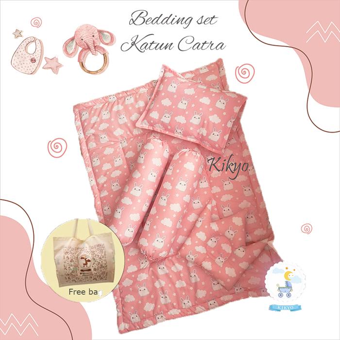 Gambar Bedding set chubby bunny pink / baby bed set / baby set / kikyo dari kikyo.co undefined Tokopedia