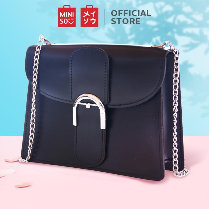 Gambar MINISO Tas Selempang Wanita Sling Bag Shoulder Crossbody Bag Macarons - Hitam dari youshop-6 undefined Tokopedia