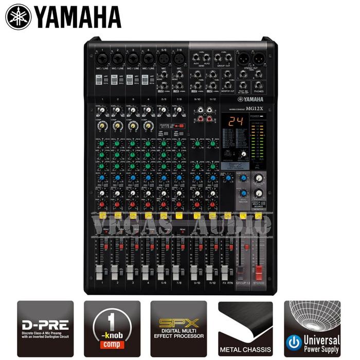 Gambar YAMAHA MG12X MIXER AUDIO 12 CHANNEL ORIGINAL dari VEGAS AUDIO undefined Tokopedia