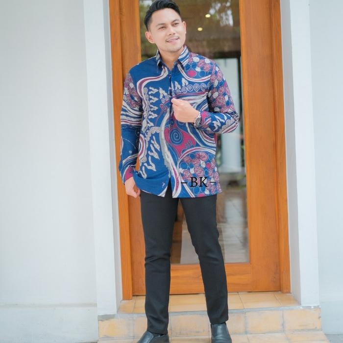 Gambar Kemeja Batik Pria Modern Lengan Panjang ODL 144 - 3, M dari NANDA13_SHOP undefined Tokopedia