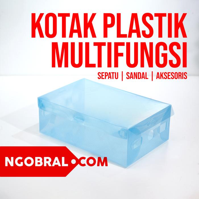 Gambar Kotak Sepatu Praktis / Kotak Sandal / Kotak Perhiasan / Kotak Plastik - Buka Atas dari ngobral_NEW undefined Tokopedia