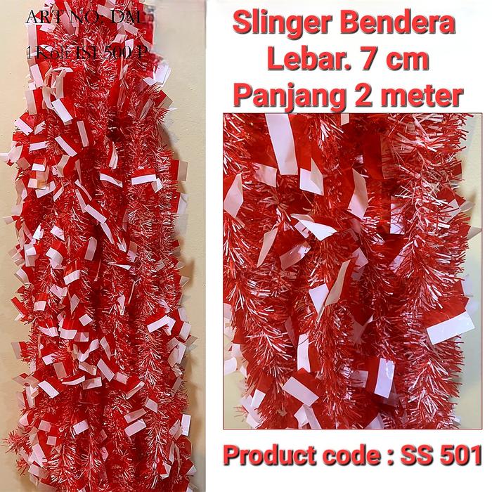 Gambar TERMURAH Slinger Merah Putih 2m Selinger Tinsel Bendera Merah Putih Dekorasi Pawai 17 Agustus Bendera Garuda Indonesia Grosir - SS 501 -BENDERA dari MadisonShop undefined Tokopedia