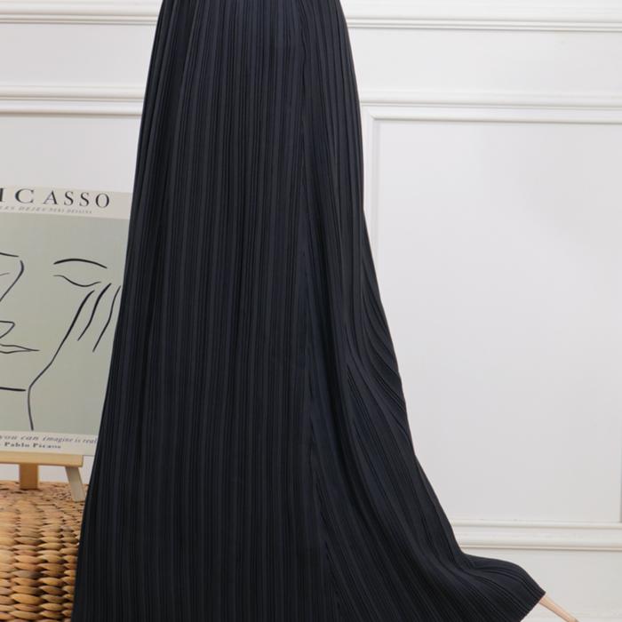 Gambar [SHOFWAH]ROK PLISKET NEYZA - Black, XL dari rumahijabeeka undefined Tokopedia