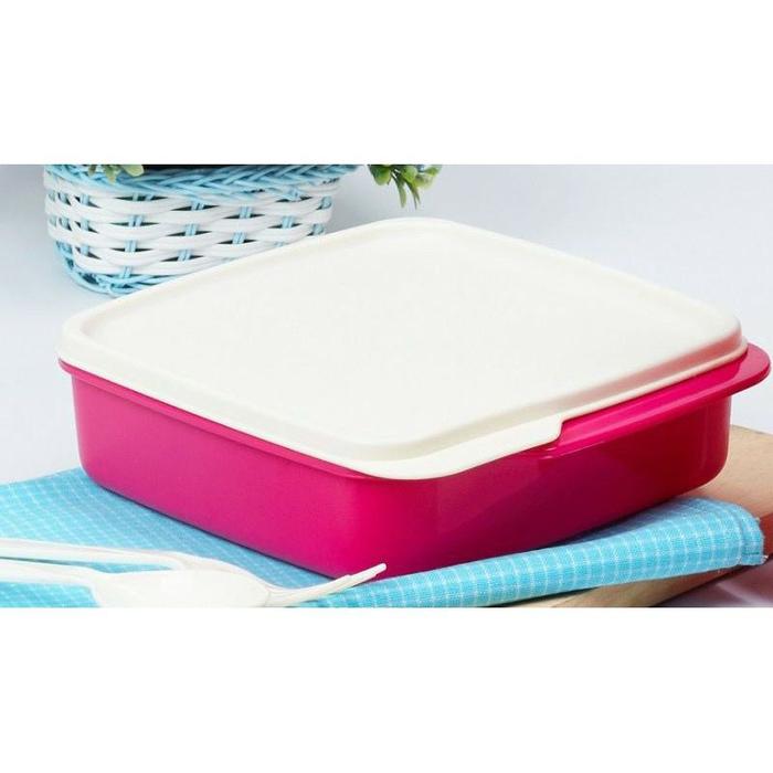 Gambar Kotak Makan Sekat 3 Plastik / Lunch Box / Catering Box - Pink dari Willbebetter23 undefined Tokopedia