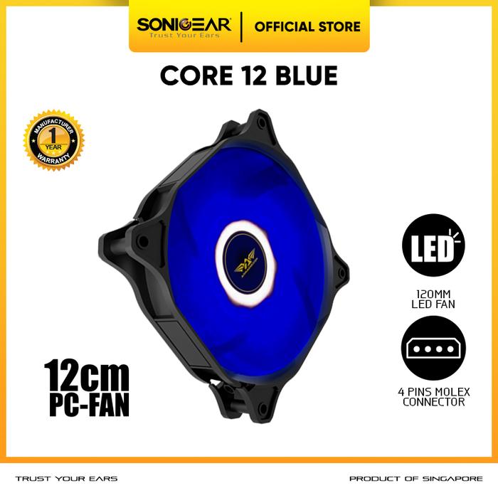 Gambar Fan Casing Armaggeddon Core 12 Series | Solid Color LED 12Cm Fan PC Blue Red - CORE 12 BLUE, 1 Pcs dari Armaggeddon Indonesia undefined Tokopedia