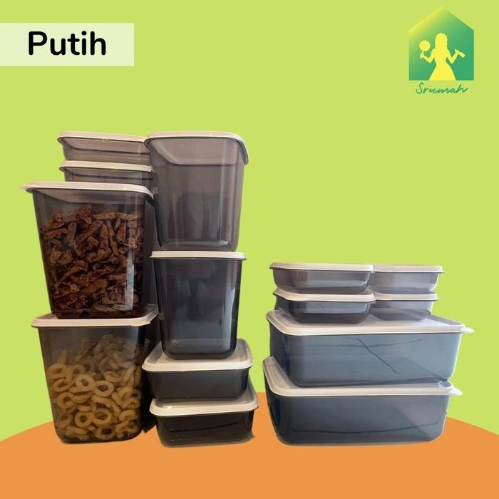 Gambar Toples Set Calista 14 Pcs Food Container Tempat Penyimpanan Makanan - Putih dari SrumahID undefined Tokopedia