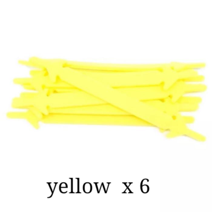 Gambar Tali Sepatu Silikon / Tali Sepatu Karet / Shoelace Silicone - Kuning dari piiku undefined Tokopedia