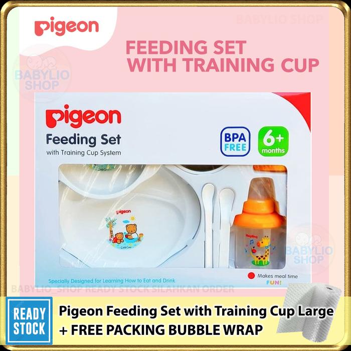 Gambar Pigeon Feeding Set Large with Training Cup System Alat Makan Bayi dari Babylio Shop undefined Tokopedia