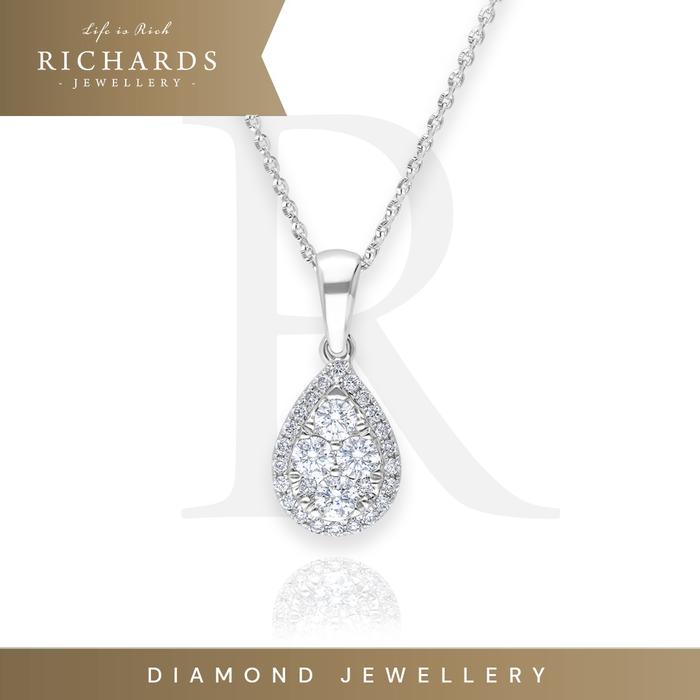Gambar Richards Jewellery - Liontin Berlian – Pear Shape Pendant - 266543 - Liontin dari Richards Jewellery undefined Tokopedia