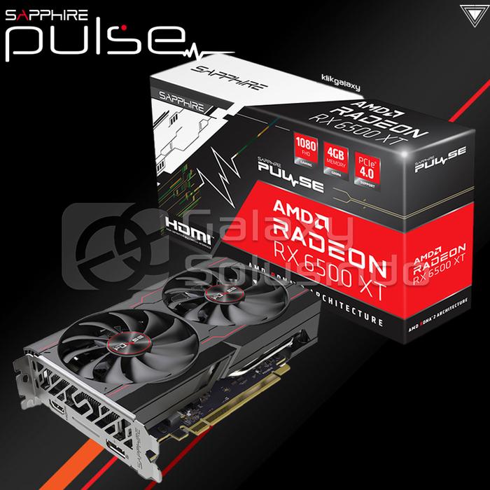 Gambar SAPPHIRE PULSE Radeon RX 6500 XT 4GB GDDR6 RDNA 2 - RX6500XT DDR6 dari GASOL MALANG undefined Tokopedia