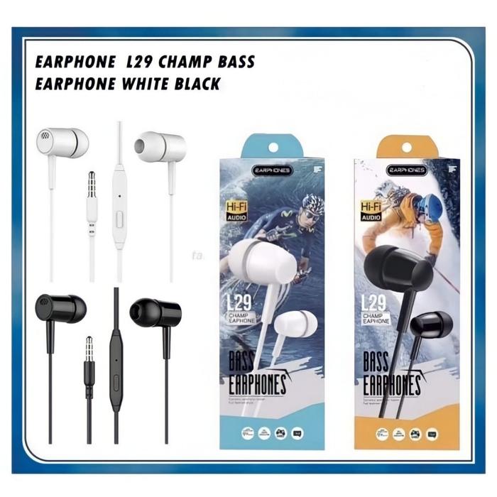 L29 Earphone Jual Earphone Headset L29 With MIC Bass Earphones Kota