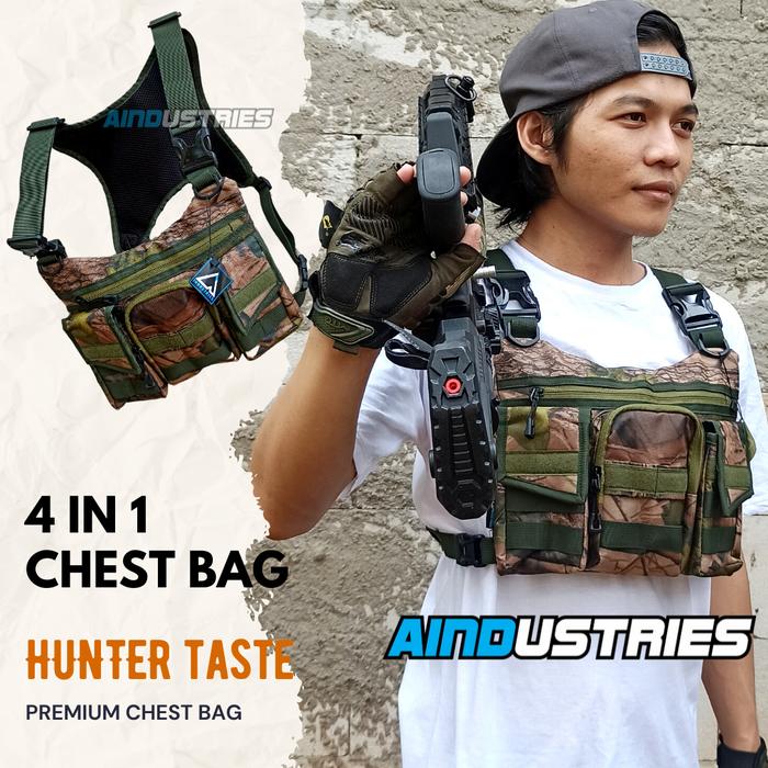 Gambar Tas Berburu Rompi Dada Loreng Camo Hunting 3 in 1 - Camo Forest dari Aneka Tas Industri undefined Tokopedia