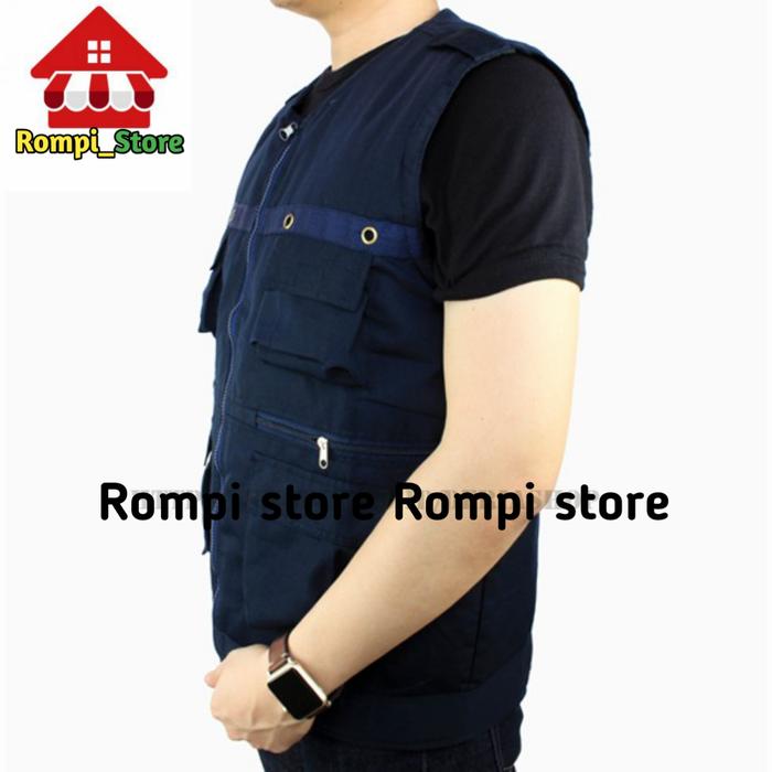 Gambar ROMPI LAPANGAN OUTDOOR-ROMPI PROYEK-ROMPI warna navy - NAVY, XXXL dari Rompi Store o8s7l8ogo7o8 undefined Tokopedia