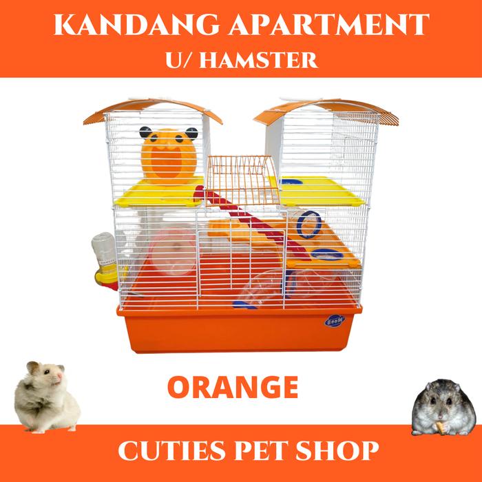 Gambar KANDANG HAMSTER APARTEMEN TINGKAT BIG JUMBO / RUMAH HEWAN / SYRIAN - Orange dari Cutiespetshop undefined Tokopedia