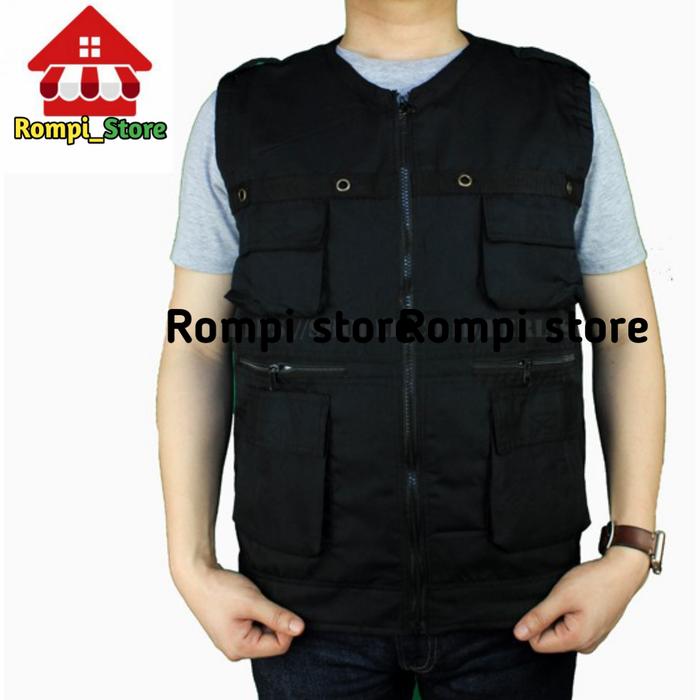 Gambar ROMPI LAPANGAN OUTDOOR-ROMPI PROYEK-ROMPI warna hitam - Hitam, M dari Rompi Store o8s7l8ogo7o8 undefined Tokopedia