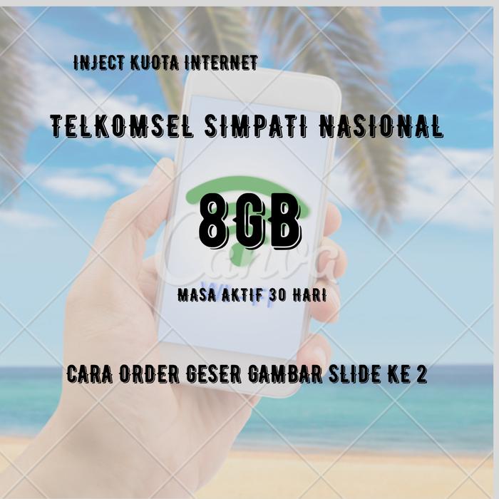 Gambar voucher paket data telkomsel simpati 8GB / kuota internet telkomsel dari Mansol Store undefined Tokopedia
