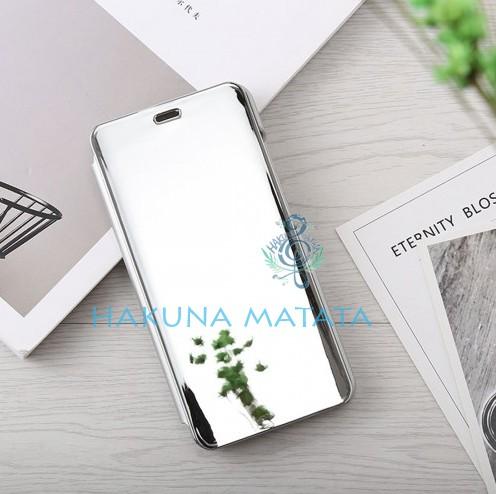 Gambar Clear View Oppo A76 / A96 / A36 / Realme 9i Standing Flip Cover Case - Silver dari Hakuna Matata undefined Tokopedia