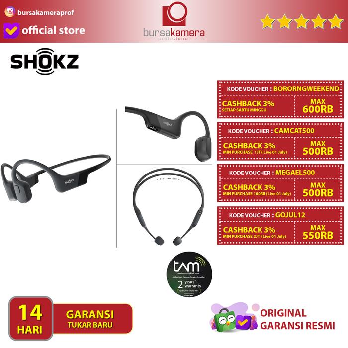 Gambar SHOKZ OpenRun Mini Bone Conduction Wireless Open-Ear Headphones RESMI - Black dari Bursa Kamera Profesional undefined Tokopedia