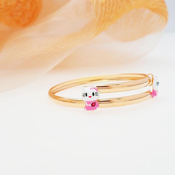 Gambar GELANG ANAK EMAS ASLI KADAR 375/8K MODEL HELLO KITTY TERBARU GLAL - GA1017E dari Sunnies Gold Official undefined 5 Tokopedia