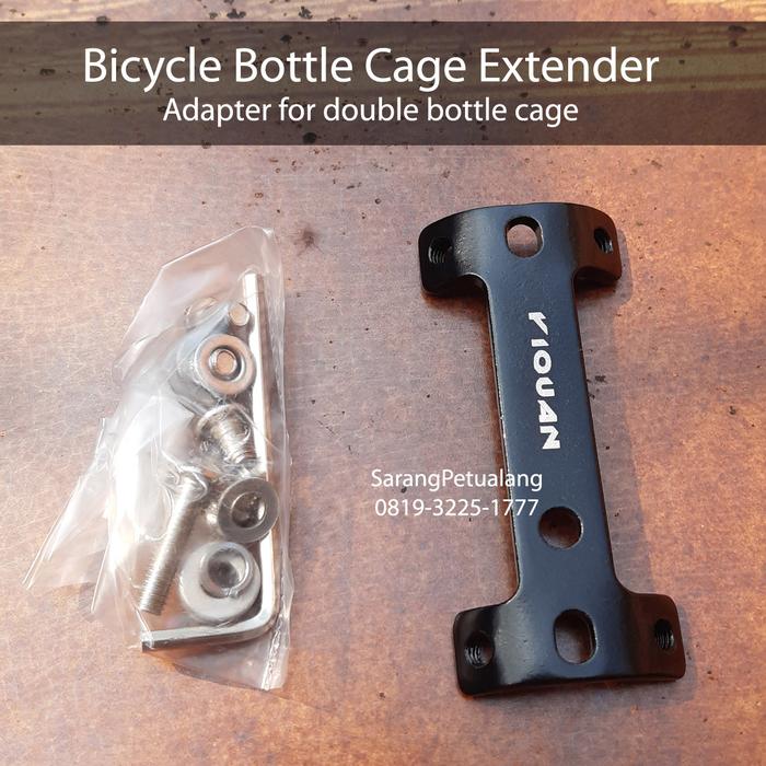 Gambar Double Bottle cage - bidion ganda sepeda - botol sepeda ganda touring - Hitam dari SARANG PETUALANG undefined Tokopedia
