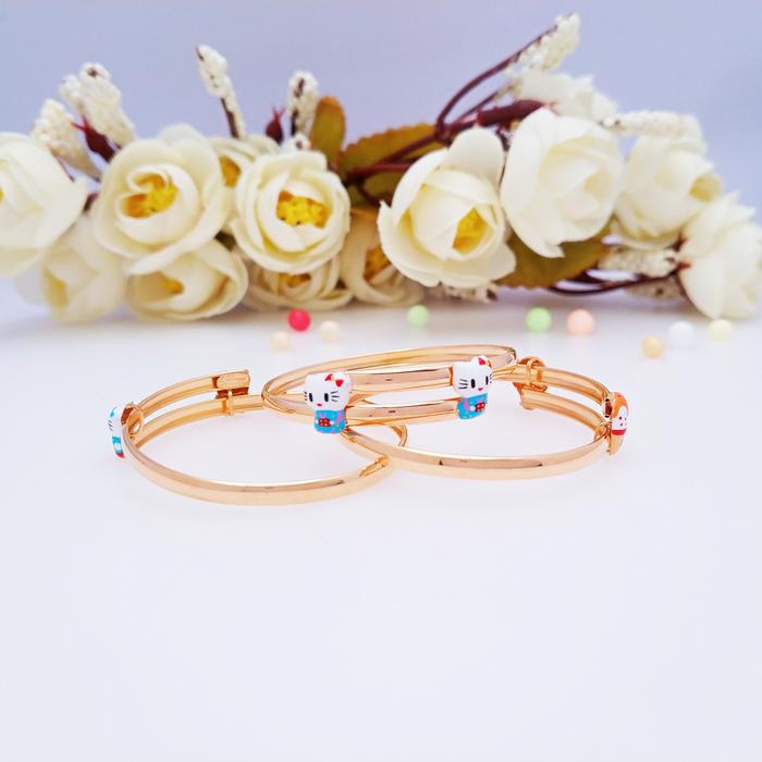 Gambar GELANG ANAK EMAS ASLI KADAR 375/8K MODEL HELLO KITTY TERBARU GLAL - GA1017E dari Sunnies Gold Official undefined Tokopedia