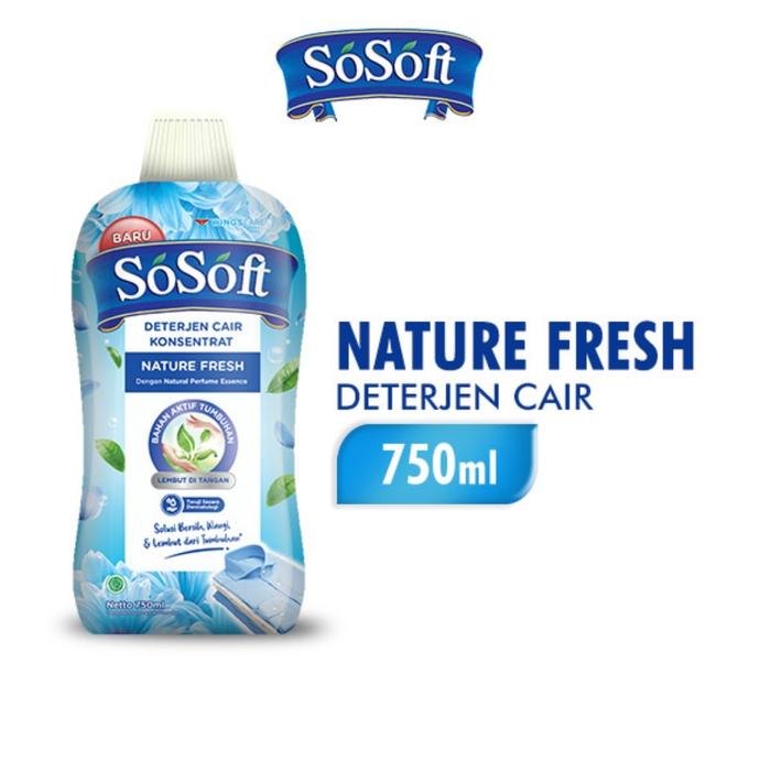 Gambar sosoft deterjen cair 750ml - Biru dari Double-SS-shop undefined Tokopedia